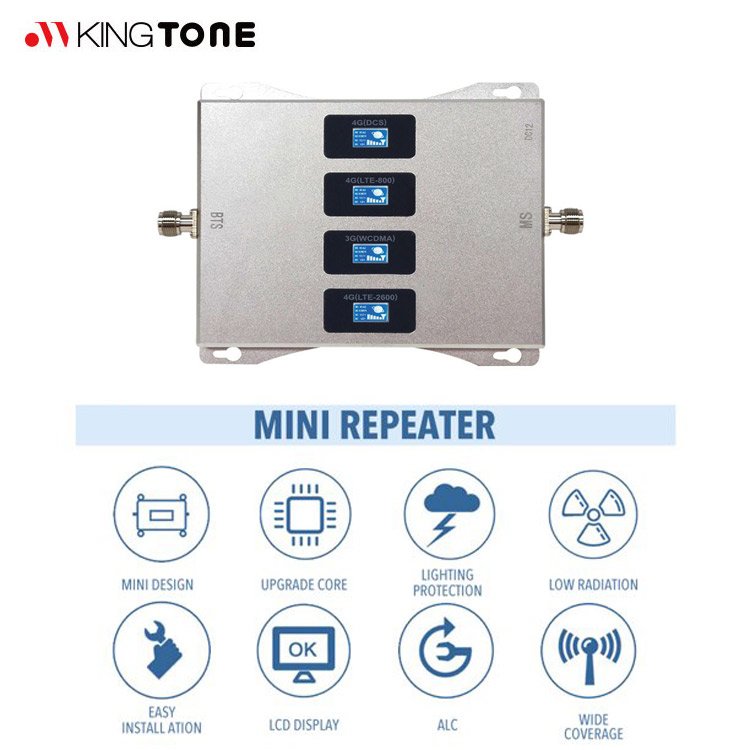 KT-GDWL-S4 Best Buy 4-Band Cell Phone Indoor Repeater Booster 900 1800 2100 2600MHz 3G 4G Lte Four Band Signal Booster